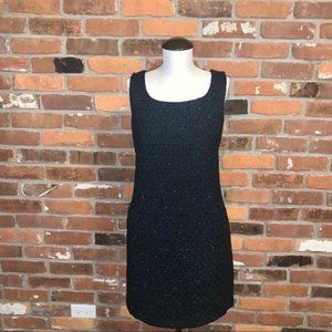 DKNYC Black Shimmer Sleeveless Sheath Dress Size 8